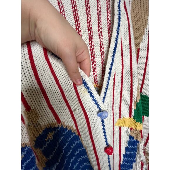 1990s Design Options Baseball Little League Maximalist Kidcore Sweater Vest XL - Picture 5 of 9